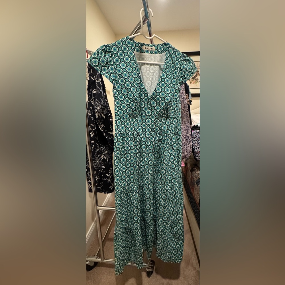 Boden Green Patterned Maxi Dress